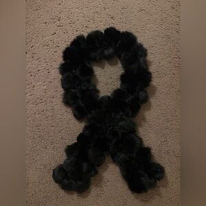 Elegant Black Fur Scarf